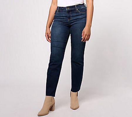 Liverpool Kennedy Straight with Fray Hem Jean - Clover