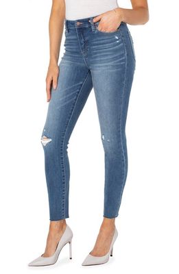 Liverpool Los Angeles Abby High Waist Raw Hem Ankle Skinny Jeans in Eckelson