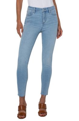 Liverpool Los Angeles Abby High Waist Raw Hem Ankle Skinny Jeans in Keniston