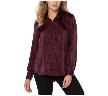 Liverpool Los Angeles Button Up Woven Blouse