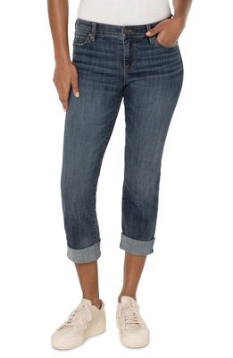 Liverpool Los Angeles Charlie Cuffed Mid Rise Crop Slim Jeans in Pearson