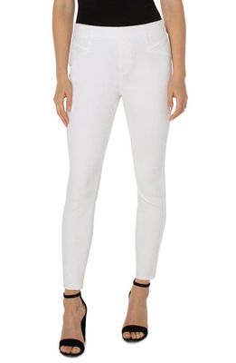 Liverpool Los Angeles Chloe Cat Eye Pocket Pull-On Ankle Skinny Jeans in Bright White