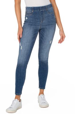 Liverpool Los Angeles Chloe Ripped Pull-On High Waist Ankle Skinny Jeans in Melvern