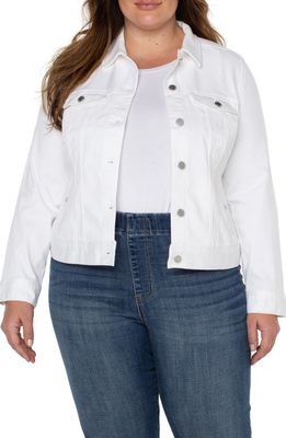 Liverpool Los Angeles Classic Denim Jacket in Bright White