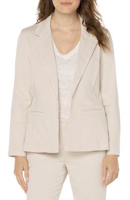 Liverpool Los Angeles Fitted Open Front Twill Blazer in Roman Stone