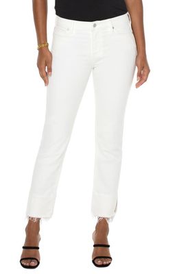Liverpool Los Angeles Frayed Crop Non-Skinny Skinny Jeans in Bone White