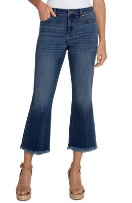 Liverpool Los Angeles Hannah Frayed Crop Flare Jeans in Elkmont
