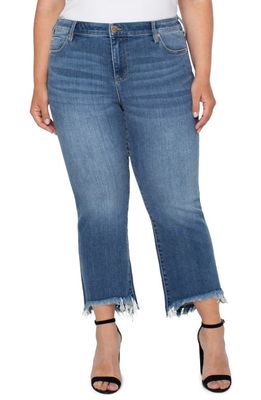 Liverpool Los Angeles Hannah Frayed Crop Flare Jeans in Orielle