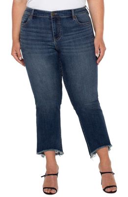Liverpool Los Angeles Hannah Frayed Hem Crop Jeans in Paseo