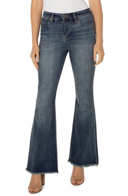 Liverpool Los Angeles Hannah Frayed High Waist Flare Jeans in Harpswell