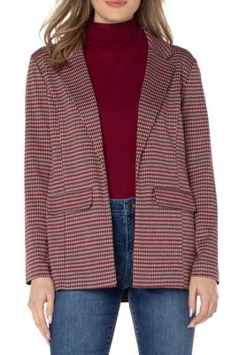 Liverpool Los Angeles Houndstooth Knit Blazer in Mulbry Mut Hnds
