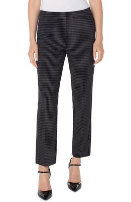 Liverpool Los Angeles Kayla Check Ponte Pull-On Pants in Black/White Grid