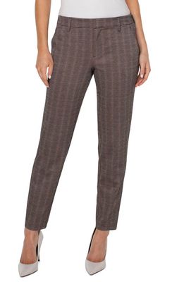 Liverpool Los Angeles Kelsey Jacquard Tapered Trousers in Bk/Brick Jaq Sp