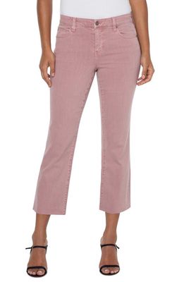 Liverpool Los Angeles Kennedy Raw Hem Crop Straight Leg Jeans in Aster Mauve
