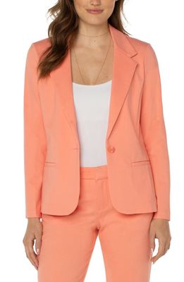 Liverpool Los Angeles Liverpool Fitted Knit Blazer in Cantaloupe