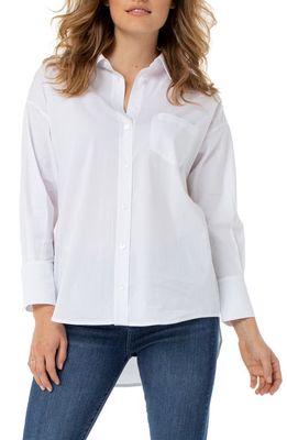 Liverpool Los Angeles Liverpool Oversize Classic Button-Up Shirt in White