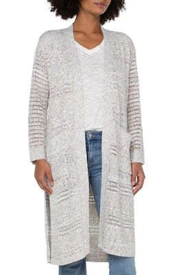 Liverpool Los Angeles Marl Longline Open Front Cardigan in Rich Crm Multi