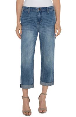 Liverpool Los Angeles Norma Relaxed Roller Crop Straight Leg Jeans in Isla Vista