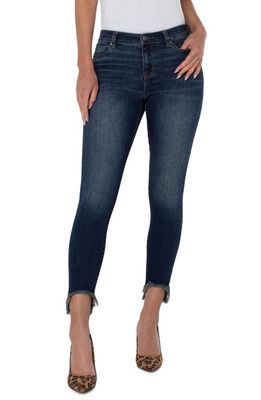 Liverpool Los Angeles Piper Hugger Frayed Curved Hem Ankle Skinny Jeans in Gleason