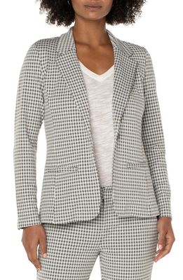 Liverpool Los Angeles Plaid Fitted Blazer in Sage/Wht Gingha