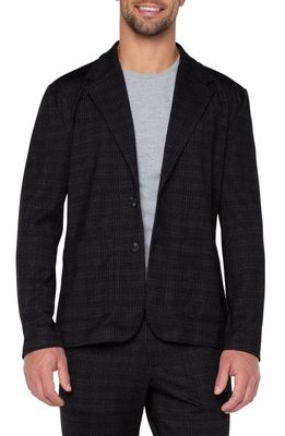 Liverpool Los Angeles Plaid Stretch Travel Sport Coat in Black/Red Plaid