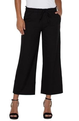 Liverpool Los Angeles Pull-On Ankle Wide Leg Pants in Black