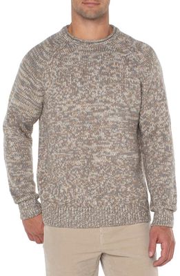 Liverpool Los Angeles Raglan Sleeve Sweater in Ivory/Taupe Mul