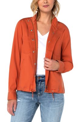 Liverpool Los Angeles Stretch Cotton Blend Jacket in Orange Rust