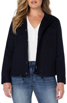 Liverpool Los Angeles Stretch Cotton Blend Jacket in Rich Navy