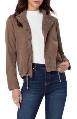 Liverpool Los Angeles Stretch Cotton Blend Jacket in Toffee Brown