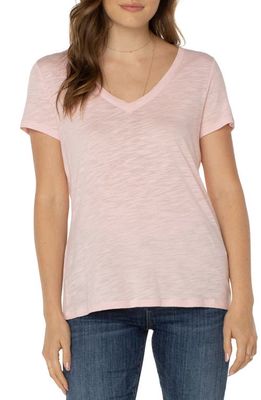Liverpool Los Angeles V-Neck T-Shirt in Peony