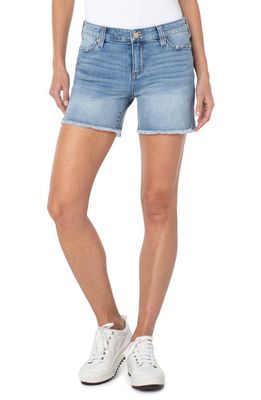 Liverpool Los Angeles Vickie Frayed Denim Shorts in Watts