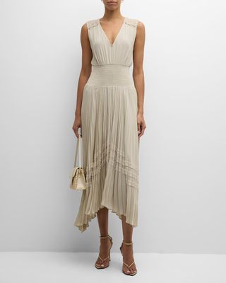 Livia V-Neck Midi Dress