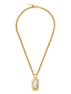 LIYA pearl-detail pendant necklace - Gold