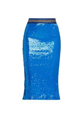 Liza Sequin-Embroidered Midi-Skirt