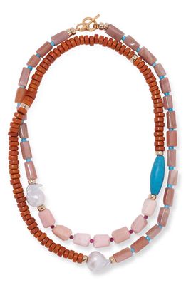 Lizzie Fortunato Cabana Cultured Pearl Necklace in Multi