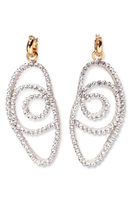 Lizzie Fortunato Crystal Jetty Drop Earrings in Gold 