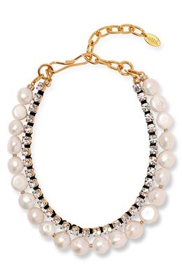 Lizzie Fortunato Crystal Lagoon II Cultured Pearl Necklace in Multi