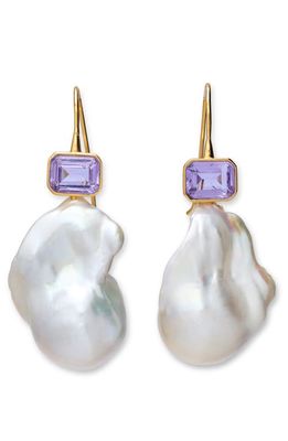 Lizzie Fortunato Jasmine Freshwater Pearl Drop Earrings in White Multi