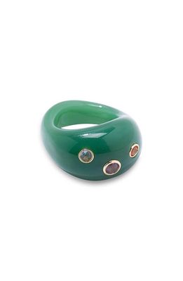 Lizzie Fortunato Monument Dome Ring in Green