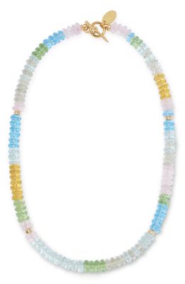 Lizzie Fortunato Ombre Coast Beaded Necklace in Blue