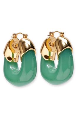 Lizzie Fortunato Organic Hoop Earrings in Green