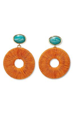 Lizzie Fortunato Ria Formosa Amazonite Drop Earrings in Orange Multi