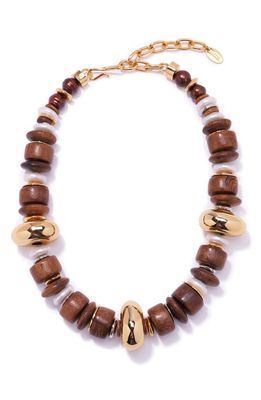 Lizzie Fortunato Robles Beaded Necklace in Brown