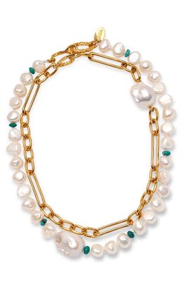 Lizzie Fortunato Turquoise Harbor Necklace in White Multi