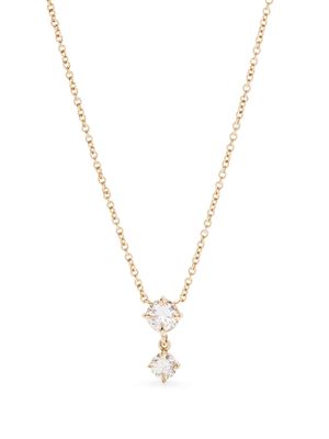 Lizzie Mandler Fine Jewelry 18kt yellow gold Alternating Drop diamond pendant necklace