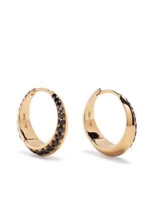 Lizzie Mandler Fine Jewelry large Othello Crescent hoop earrings - Black