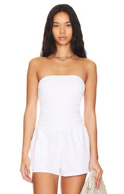 LNA Holly Strapless Top in White