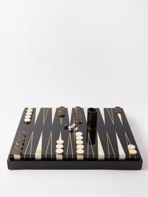 L'objet - Lacquered-wood Backgammon Set - Black Multi