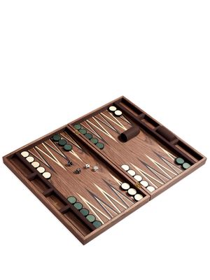 L'Objet Matis wood backgammon set - Brown